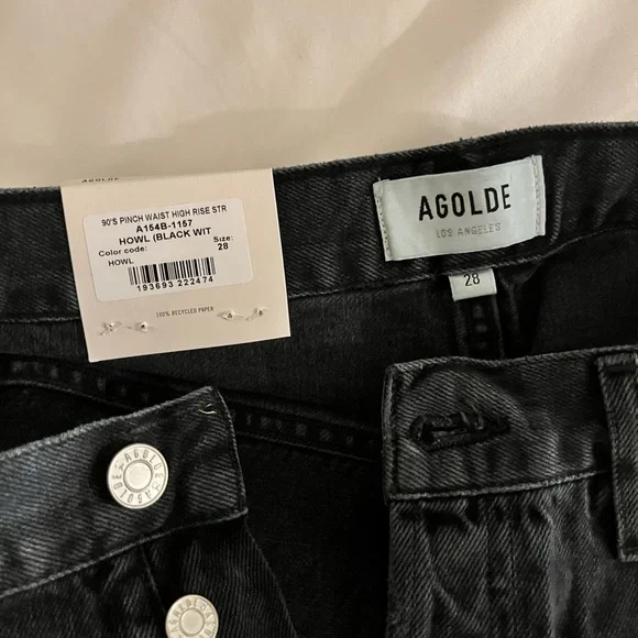 New! AGOLDE 90’s pinch high waist straight leg - Picture 5 of 5